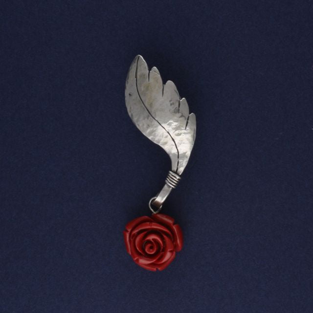 brooch rose leaf - Portobello Lane