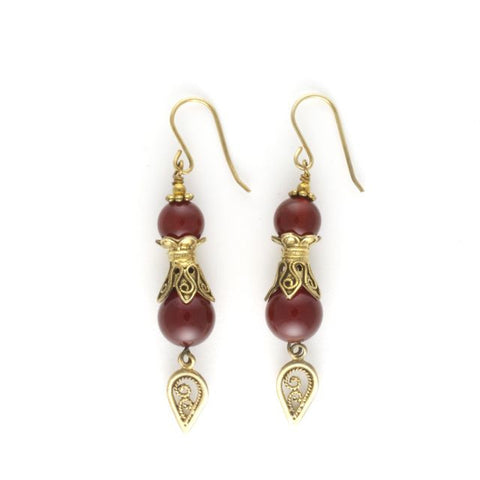 antique earrings carnelian - Portobello Lane