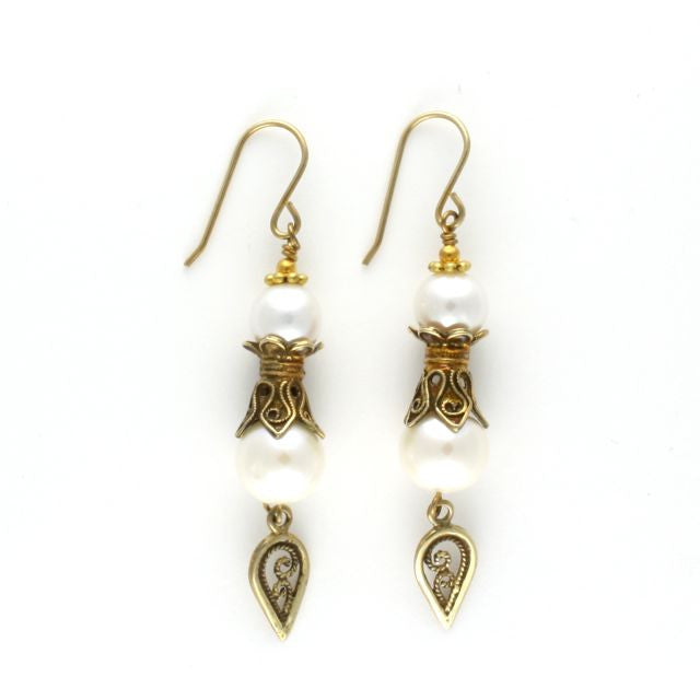 antique earrings pearl - Portobello Lane