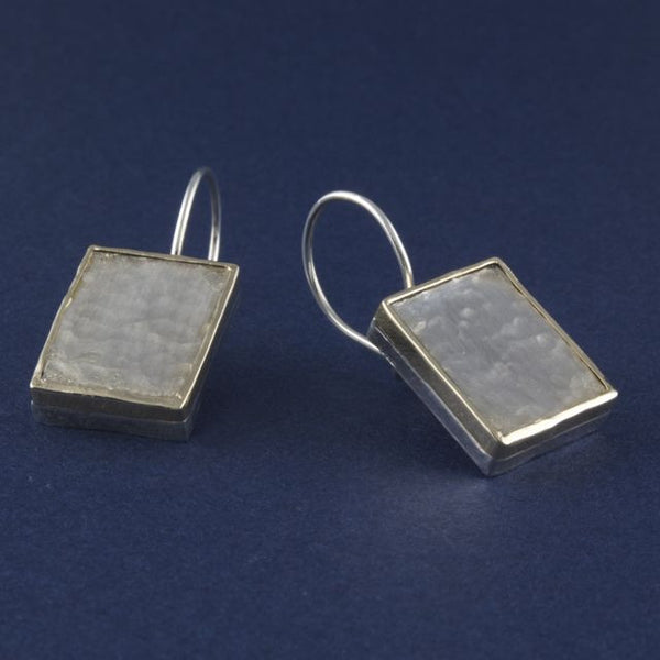 silver & gold edge earrings - Portobello Lane