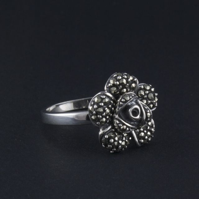 marcasite rose ring petite - Portobello Lane