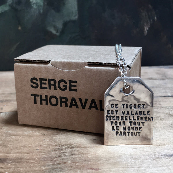 Serge Thoraval Ticket necklace le Ticket collier