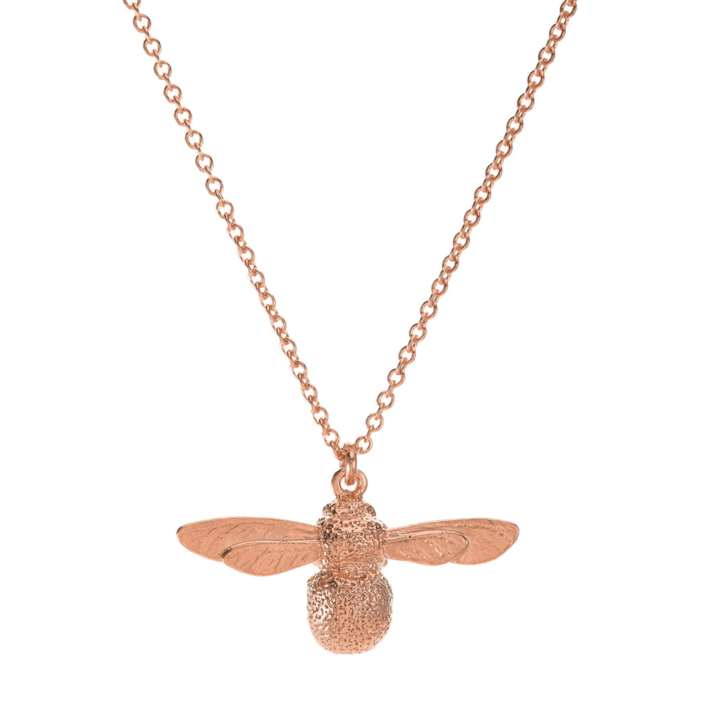 Rose gold bee on sale necklace