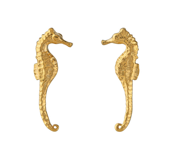 seahorse stud earrings - Portobello Lane
