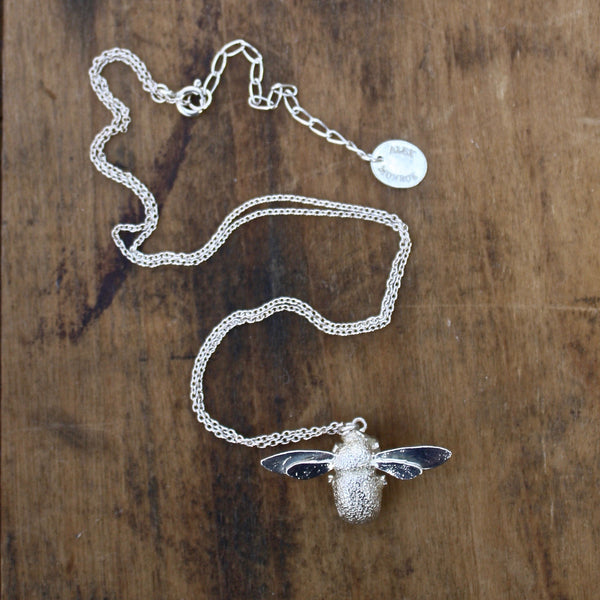 bumblebee necklace silver - Portobello Lane