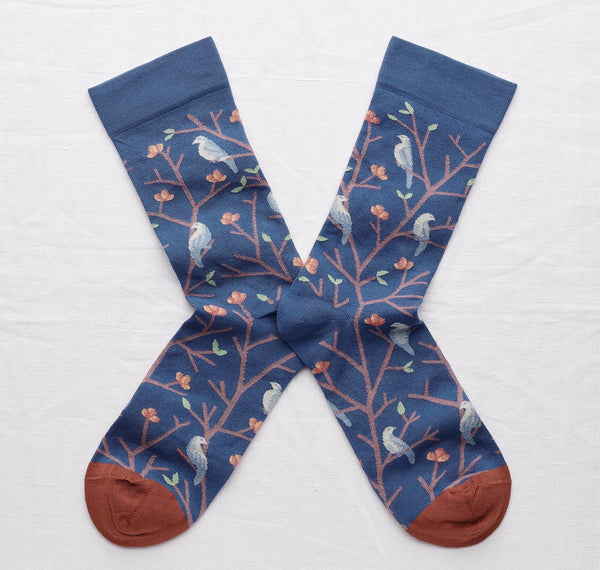 socks oiseaux denim - Portobello Lane
