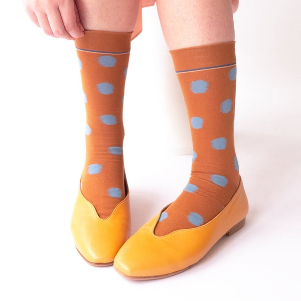 socks polka dot caramel - Portobello Lane