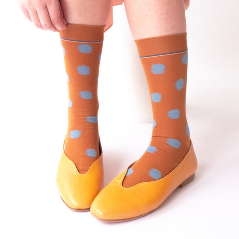 socks polka dot caramel - Portobello Lane