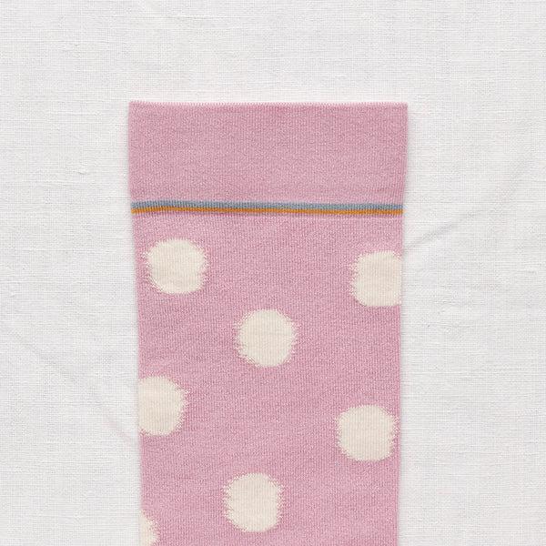socks polka dots rosewood - Portobello Lane