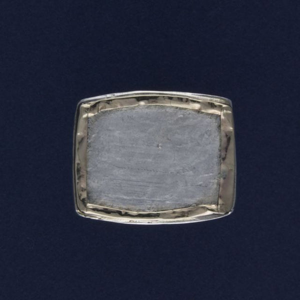 silver & gold fold edge ring - Portobello Lane