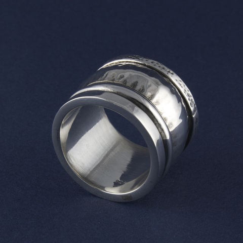 silver meditation ring grand - Portobello Lane