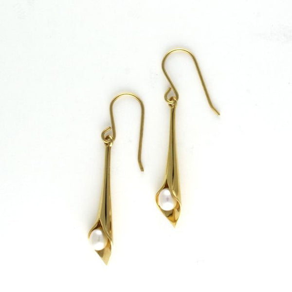 mini lily earrings pearl - Portobello Lane