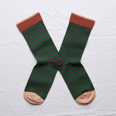 socks umber stripe - Portobello Lane