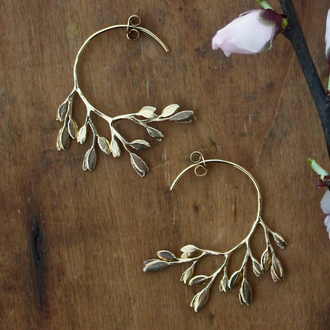 sun blossom leaf earrings - Portobello Lane