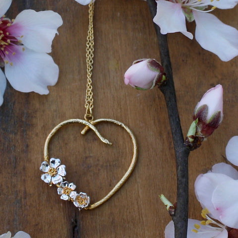 wild rose heart necklace - Portobello Lane