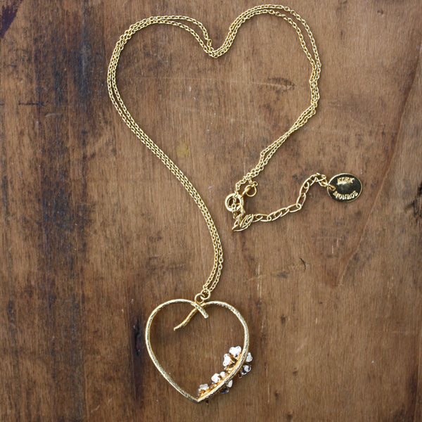 wild rose heart necklace - Portobello Lane